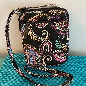 Vera Bradley Paisley Bandana Swirls Mini Hipster Crossbody Shoulder Bag Purse